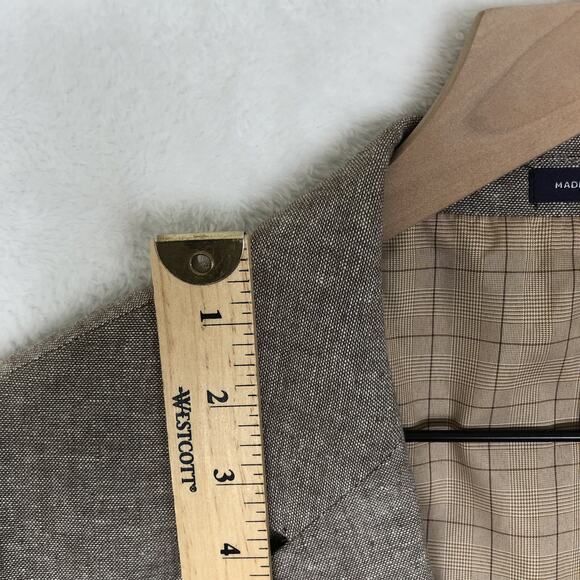 STAFFORD Linen Blend Sport Coat Sz 42L Tan Classic 2-Button Blazer‎ Jacket EUC - Picture 8 of 16